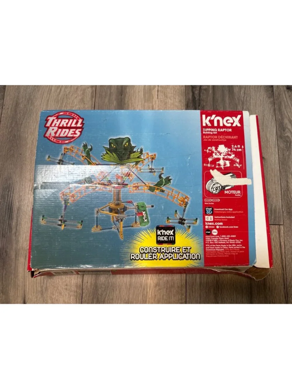 KNEX 2018 Thrill Rides Ripping Raptor Roller Coaster Building Set 390 Pcs Ages 7